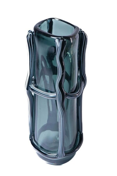 FotoVaso Decorativo em Vidro Fumê Estilo Murano