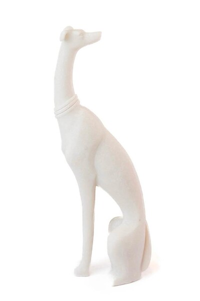 Foto Escultura Cachorro Galgo em Polirresina