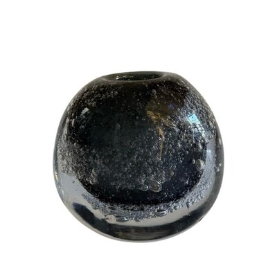 FotoVaso Decorativo em Vidro Estilo Murano Preto