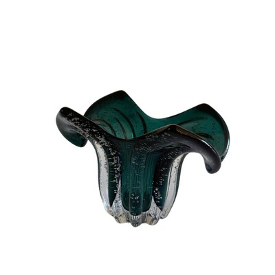 FotoVaso Decorativo Estilo Murano Verde Escuro