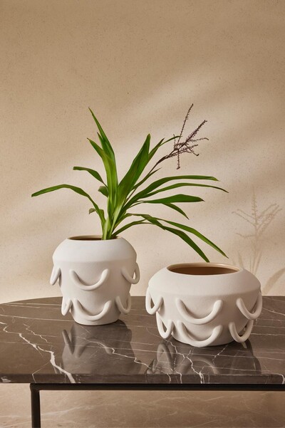 Foto Vaso Decorativo Branco em Cerâmica