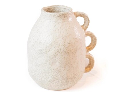 FotoVaso Decorativo Branco em Cerâmica