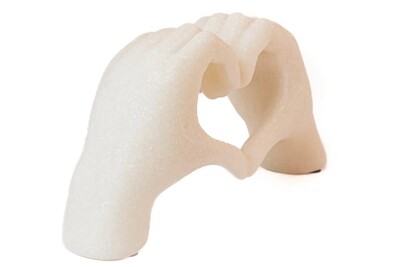 FotoEscultura Mãos Coração em Mármore