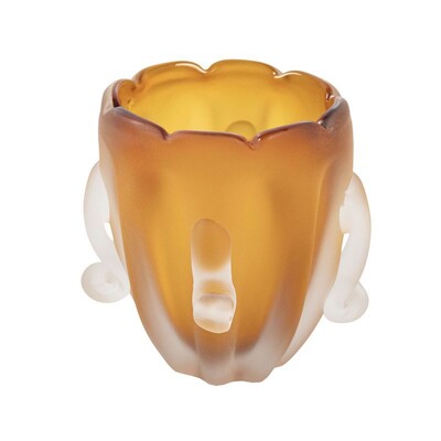 Foto Vaso Decorativo Estilo Murano Âmbar Fosco