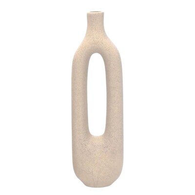 Foto Vaso Decorativo em Cerâmica Off-White – Vazado