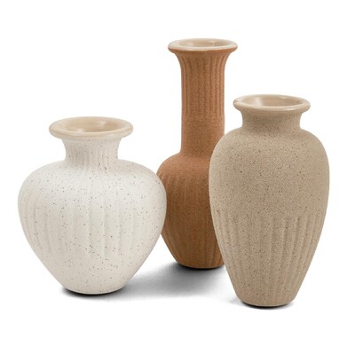 Foto Trio Mini Vasos em Cerâmica