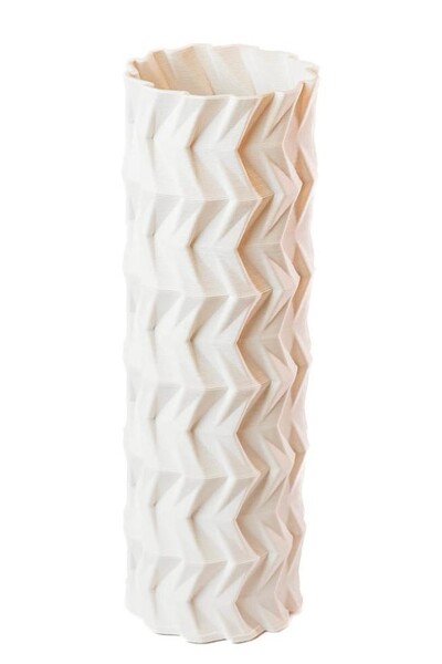 Foto Vaso Decorativo Branco em Cerâmica 3 D