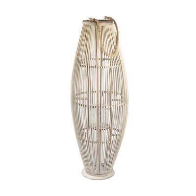 Foto Lanterna em Rattan com Alça de Corda