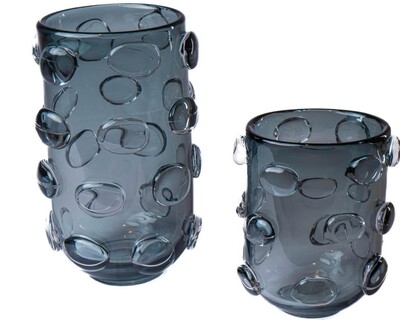 FotoVaso Decorativo Cinza Estilo Murano