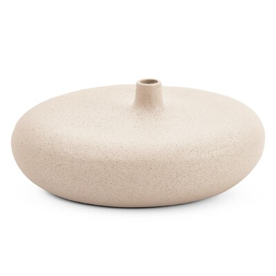 FotoVaso Decorativo Bege em Cerâmica