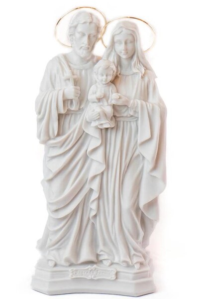 Foto Imagem Sagrada Família Tradicional Com Auréola Ouro 30cm