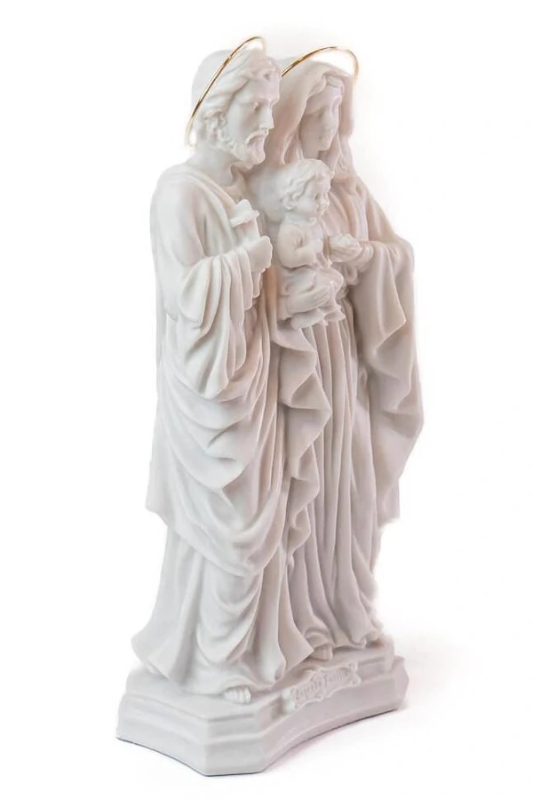 Imagem Sagrada Família Tradicional Com Auréola Ouro 30cm