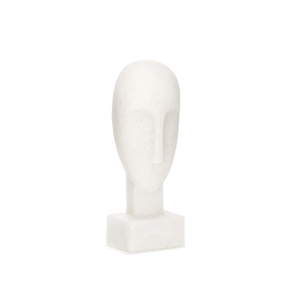 Escultura Face em Polirresina Branca