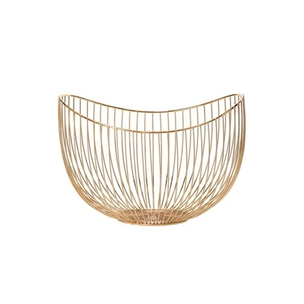 Centro de Mesa em Metal Aramado Dourado