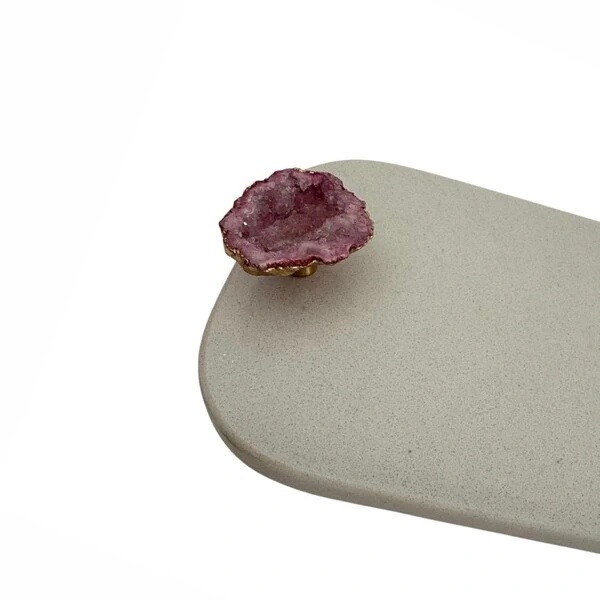 Bandeja de Mármore Branco com Alças em Ametista