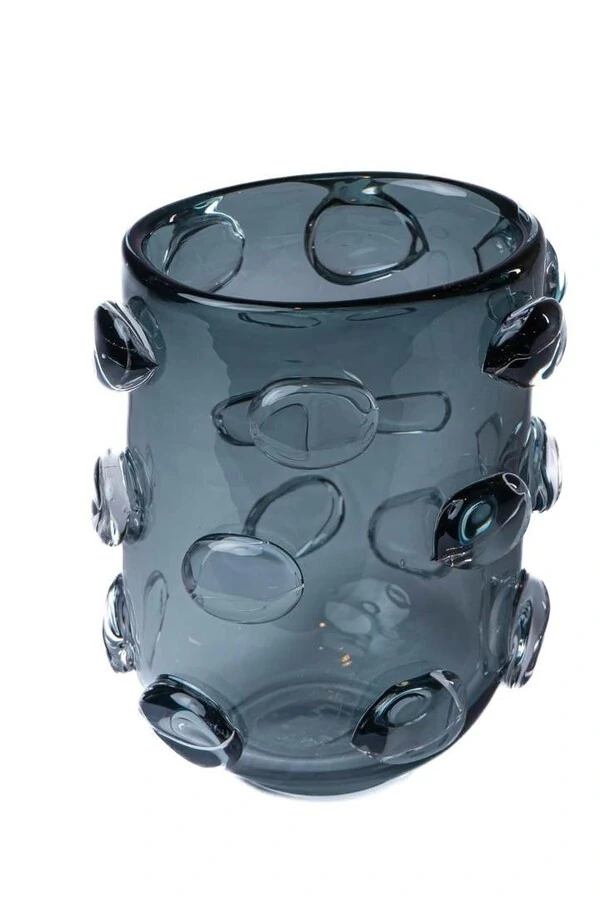 Vaso Decorativo Cinza Estilo Murano