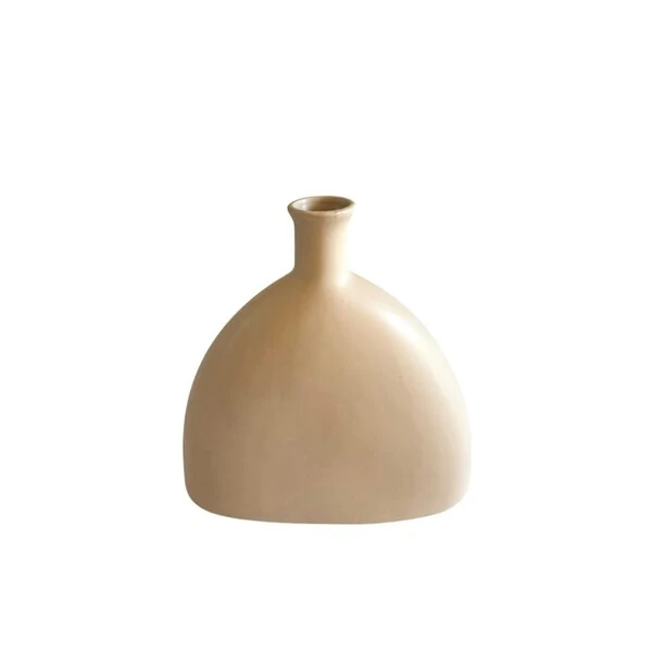 Vaso Decorativo em Cerâmica Bege