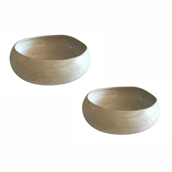 Centro de Mesa em Cerâmica Off-White