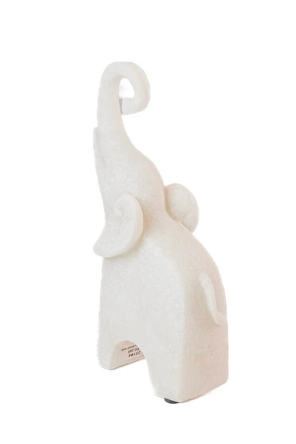 Escultura Decorativa Elefante Mármore Branco