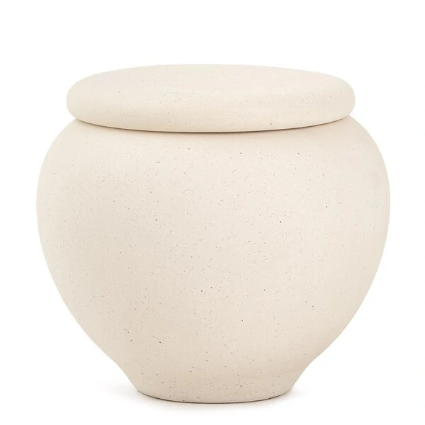 Pote Decorativo em Cerâmica Off White