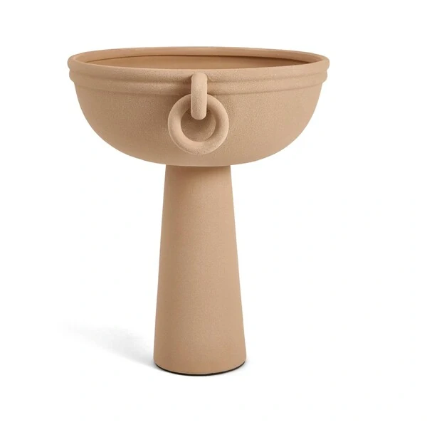 Vaso Decorativo em Cerâmica Terracota com Argolas