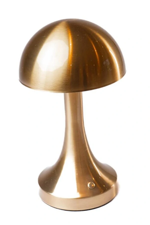 Luminária Cogumelo USB em Metal Dourado