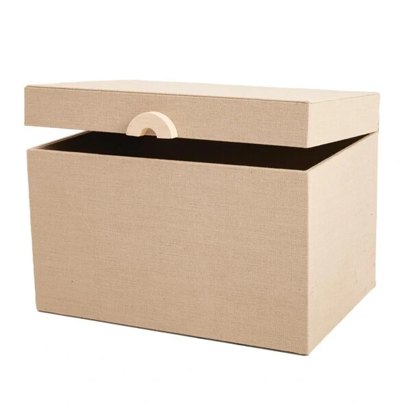 Caixa Decorativa em MDF com Revestimento em Linho