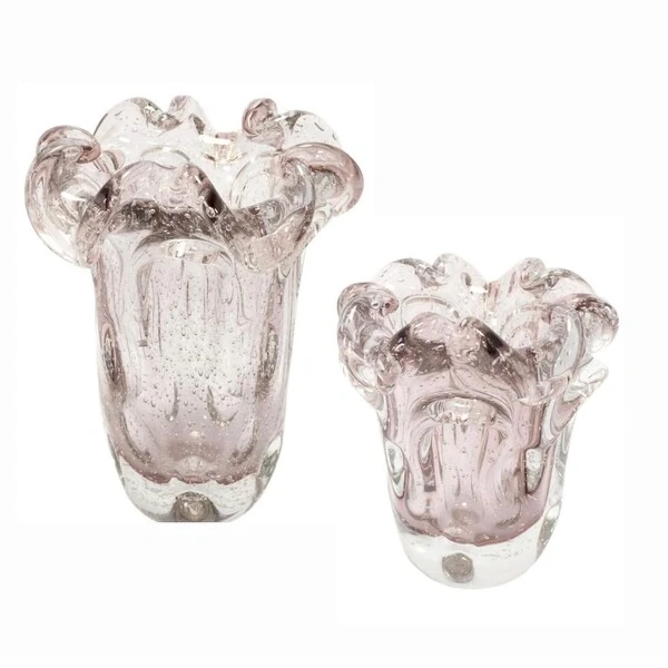Vaso Decorativo Estilo Murano Rosé