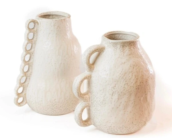 Vaso Decorativo Branco em Cerâmica