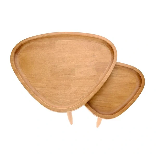 Mesa Lateral em Madeira Formato Orgânico