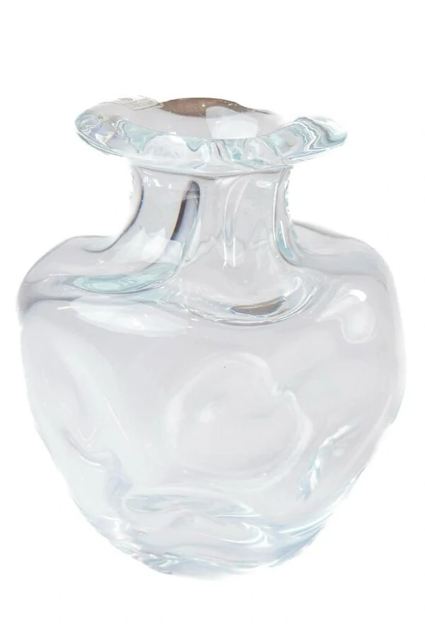 Vaso Decorativo Orgânico em Cristal Murano Transparente