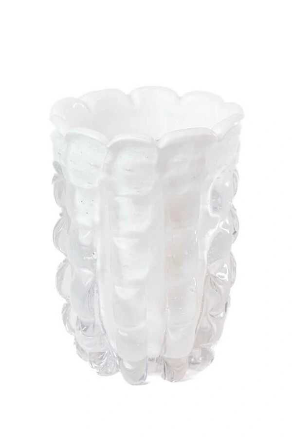Vaso Decorativo Branco Estilo Murano