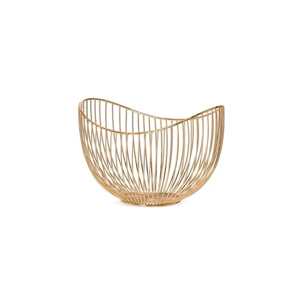 Centro de Mesa em Metal Aramado Dourado