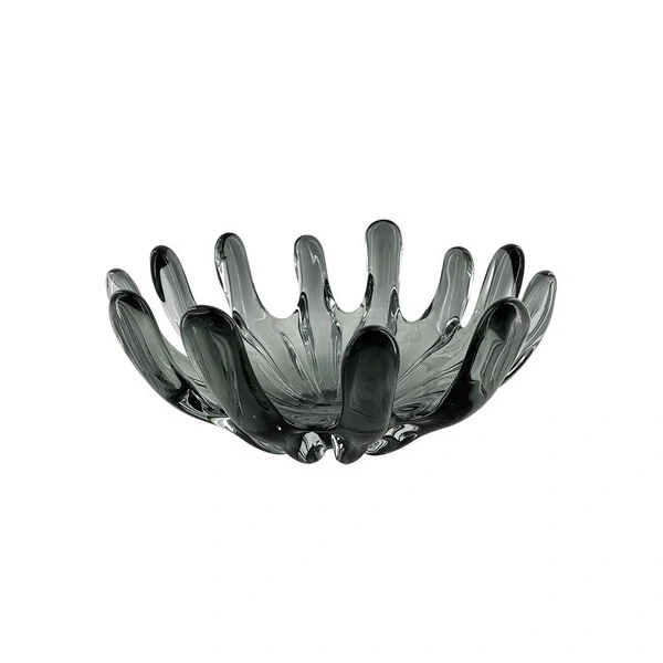 Centro de Mesa Decorativo em Vidro Fumê Estilo Murano