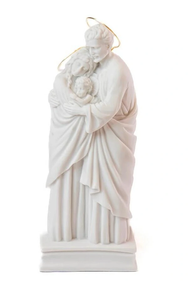 Imagem Sagrada Família com Auréola Ouro 27Cm