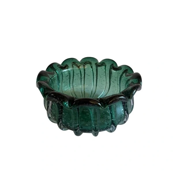 Centro de Mesa Estilo Murano Verde