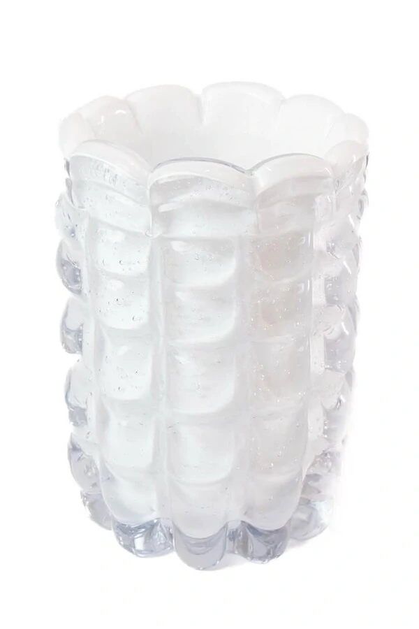 Vaso Decorativo Branco Estilo Murano