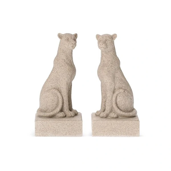 Aparador de Livros Leopardo em Polirresina