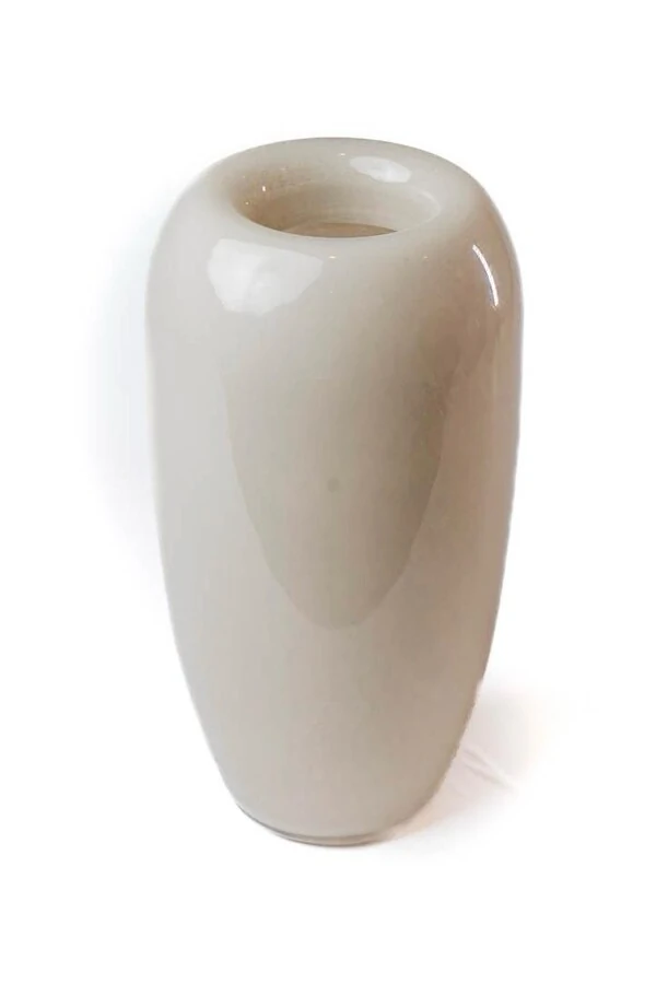 Vaso Decorativo em Vidro Cinza Claro