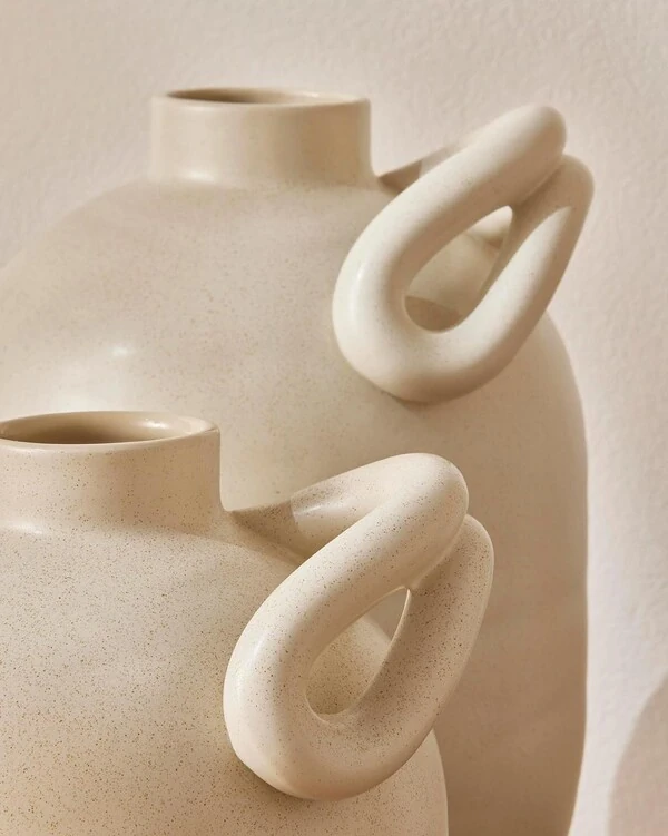 Vaso Decorativo em Cerâmica com Alça