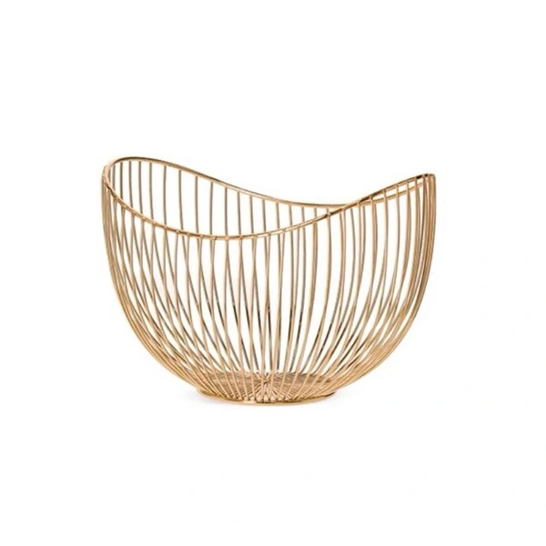 Centro de Mesa em Metal Aramado Dourado