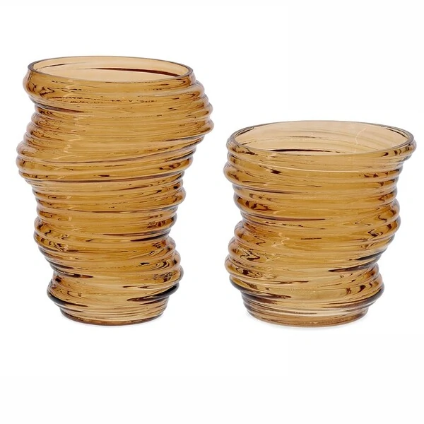 Vaso em Vidro Âmbar