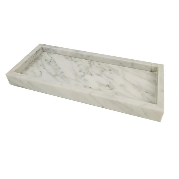 Bandeja de Lavabo em Mármore Branco