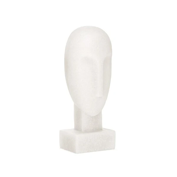 Escultura Face em Polirresina Branca