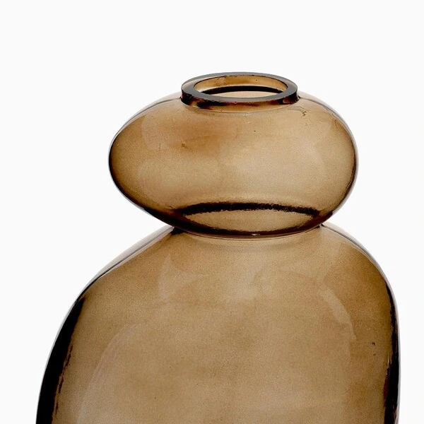 Vaso Decorativo em Vidro Fumê