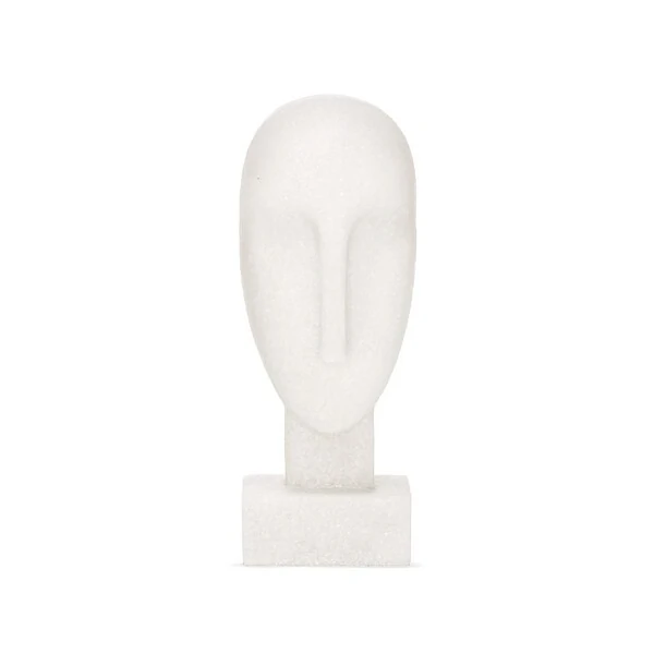Escultura Face em Polirresina Branca