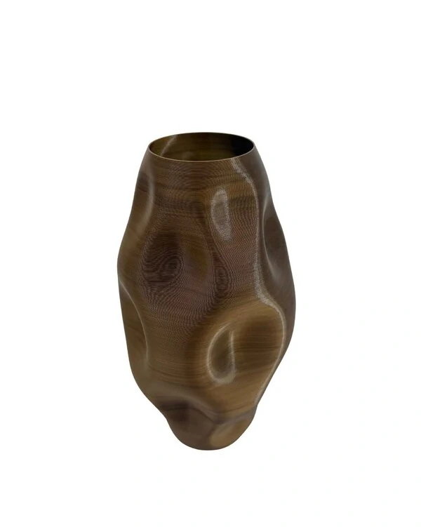 Vaso Decorativo Amasso Ouro Velho – por Anna Machado