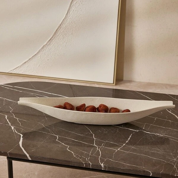 Centro de Mesa Cerâmica Branco