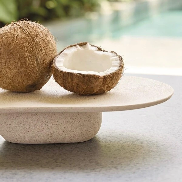 Centro de Mesa em Polirresina Off-White Orgânico