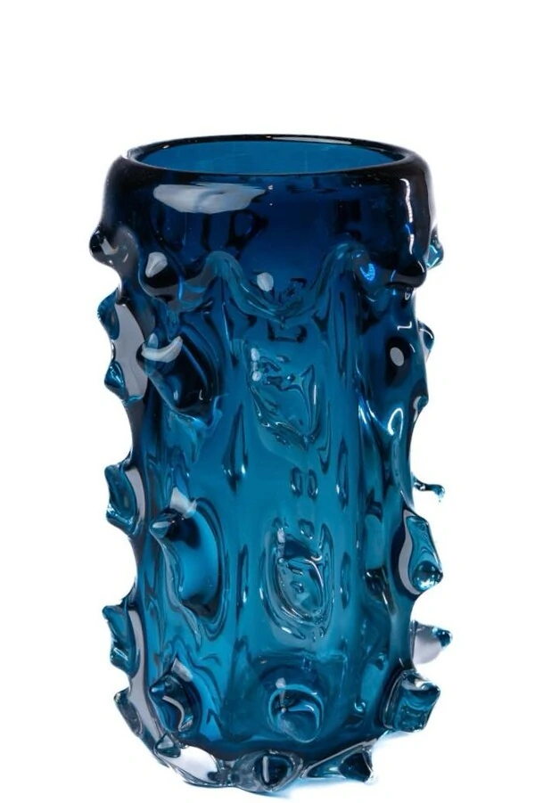 Vaso Decorativo Azul Estilo Murano